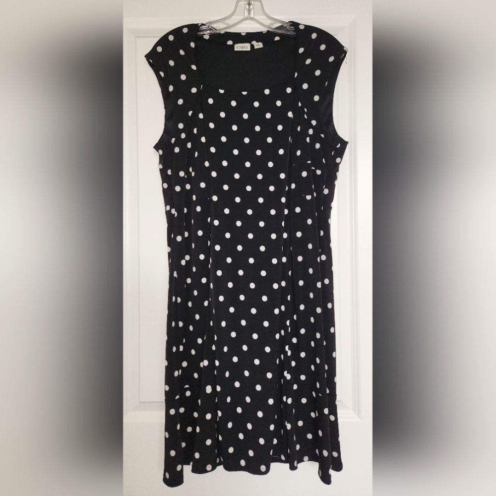 ❤️ Cato Black/White Polka Dot Dress size XL